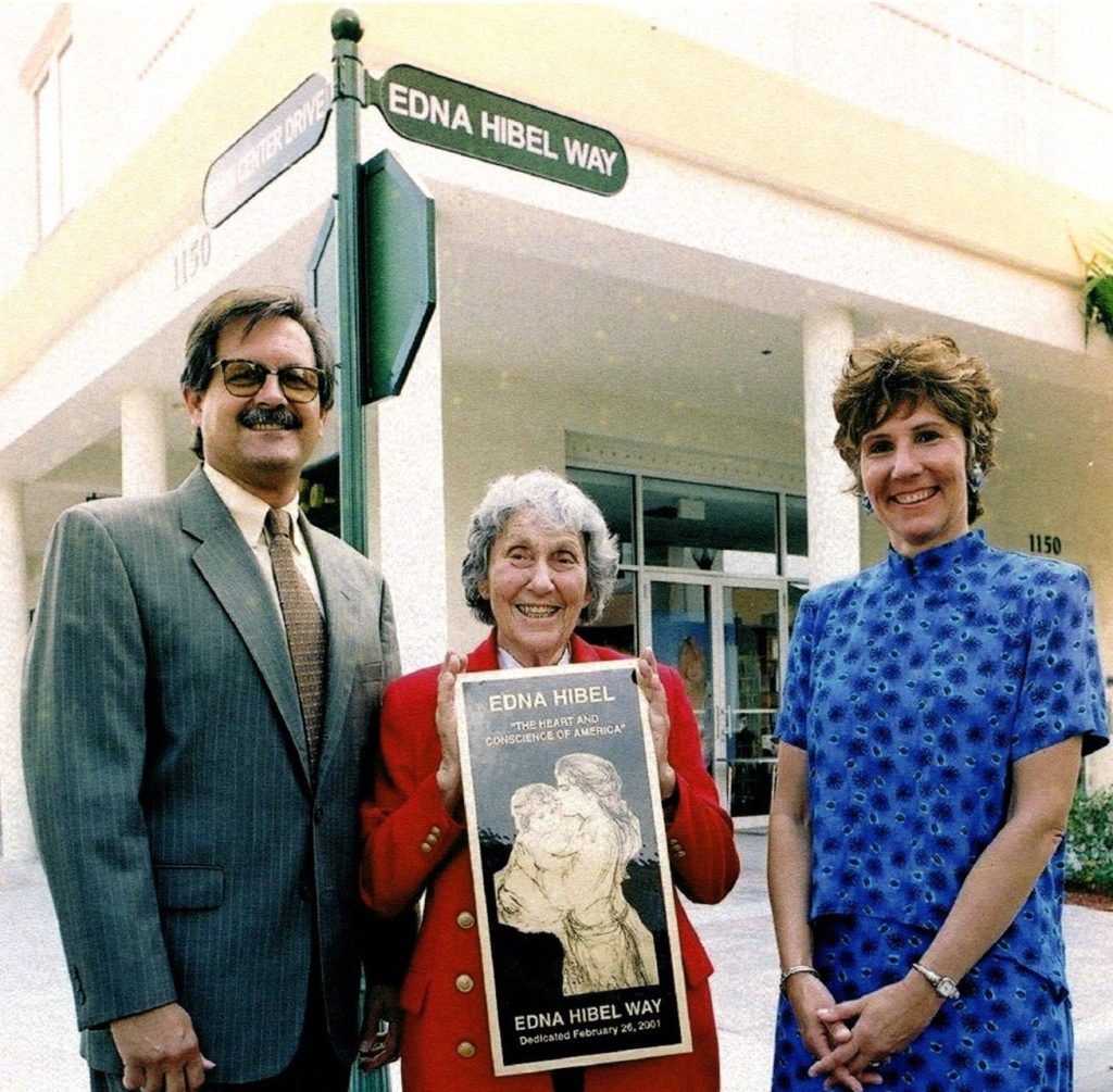 Edna Hibel Way dedication in Jupiter, FL